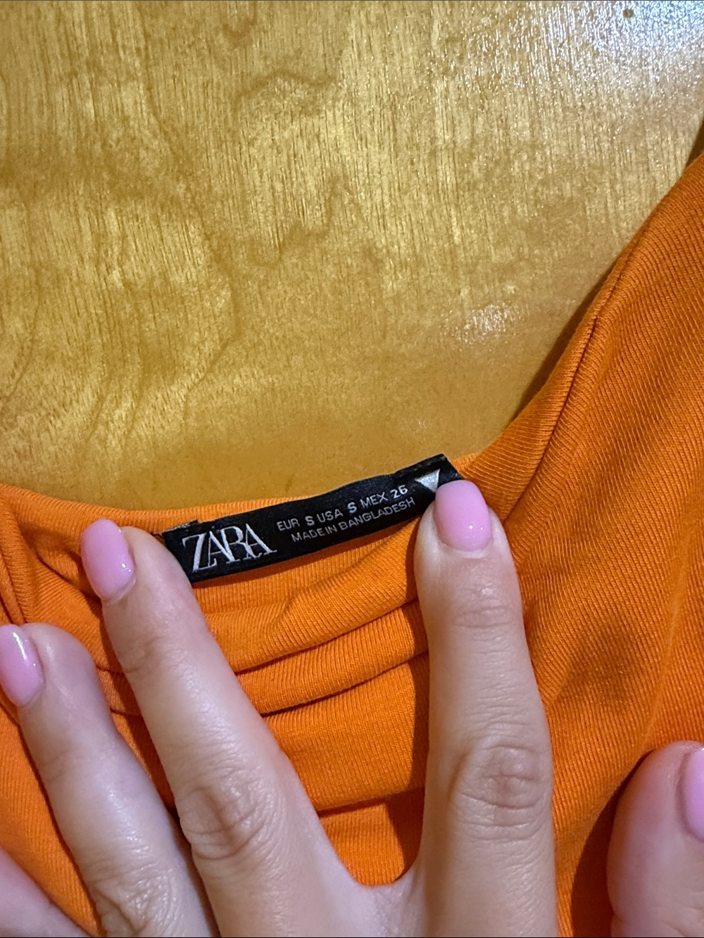 Women’s Orange Dress with Spaghetti Straps - Picture 2 of 4